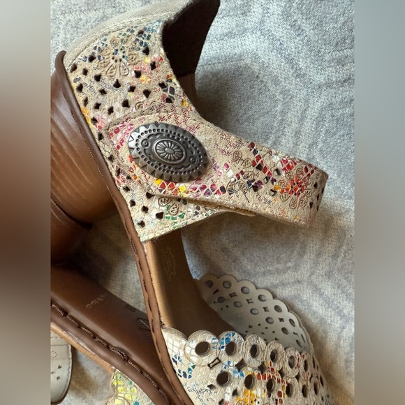 RIEKER Mirjam 53 Mary Jane Leather Pumps Beige Multi Women’s EU 39 / US 8 - Picture 8 of 16